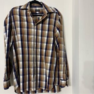 Paul & Shark Yachting Size M Made In Italy 100% Cotton Long Sleeve Shirt